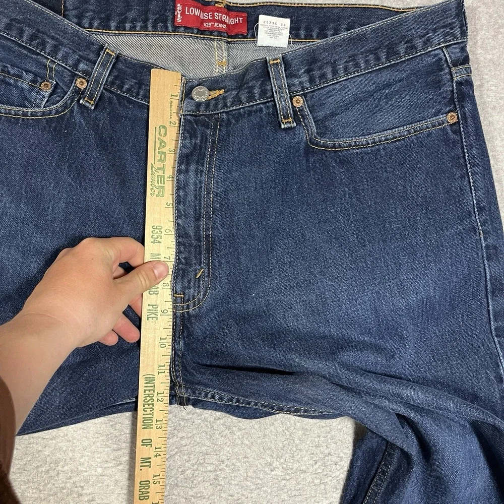 Vintage Levis Jeans Mens 38x30 Blue 529 Low Straight Dark Denim Cotton Y2K